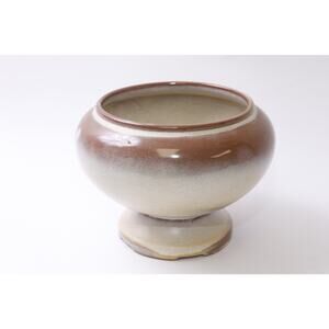 Frankoma, Vase Planter, Pot, Ceramic, Smooth, Brown, 6x6.5", Kitchen, Cooking